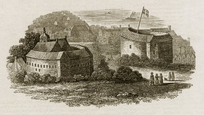Bear Garden and Globe Theatre, Southwark, Londyn, ok. 1600 (rycina) autorstwa English School