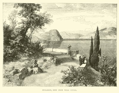 Bellaggio, widok z Villi Giulia autorstwa English School