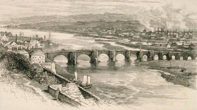 Berwick-upon-Tweed, Northumberland w ok. 1880, z „Scottish Pictures” wydanego przez religijne Towarzystwo Traktu autorstwa English School