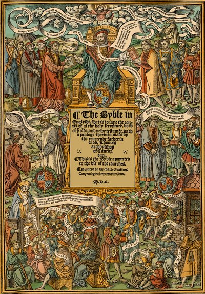 Biblia - strona tytułowa autorstwa English School