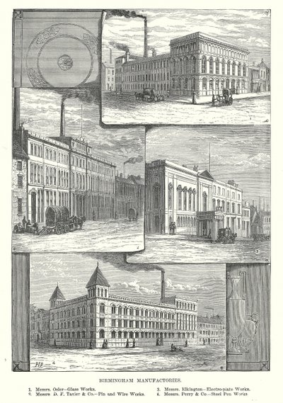 Manufaktury Birmingham (grawerowanie) autorstwa English School