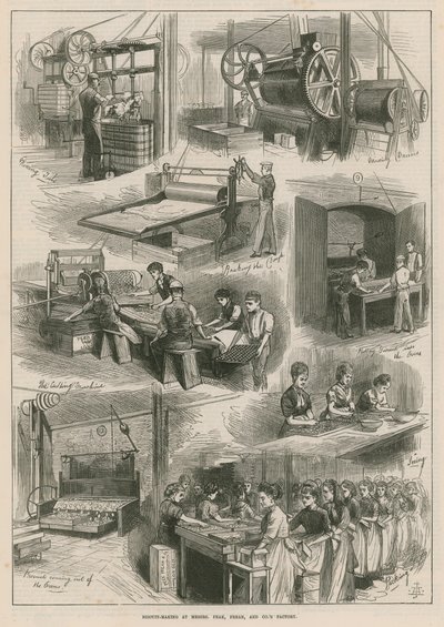 Produkcja ciastek w fabryce Messrs Peak, Frean and Co. autorstwa English School