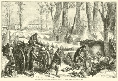 Biwak wojsk generała Ducrots w lesie Vincennes, październik 1870 autorstwa English School