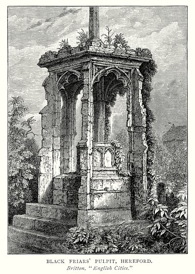 Ambona Czarnych Braci, Hereford (rycina) autorstwa English School