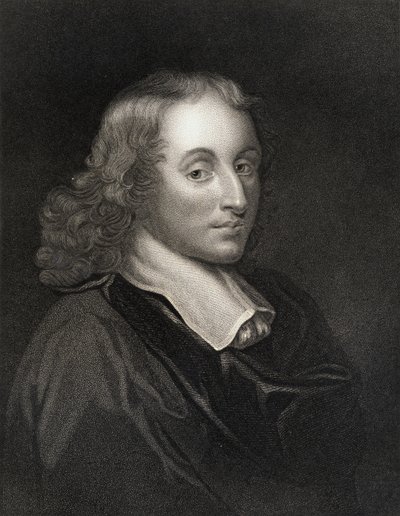 Blaise Pascal (1623-62) z Galerii Portretów, wyd. 1833 autorstwa English School