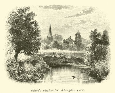 Blakes Backwater, śluza Abingdon autorstwa English School