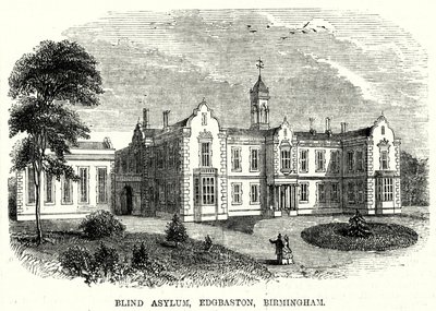 Blind Asylum, Edgbaston, Birmingham (grawerowanie) autorstwa English School