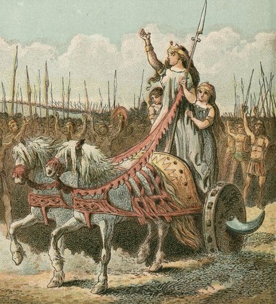 Boadicea i jej armia autorstwa English School