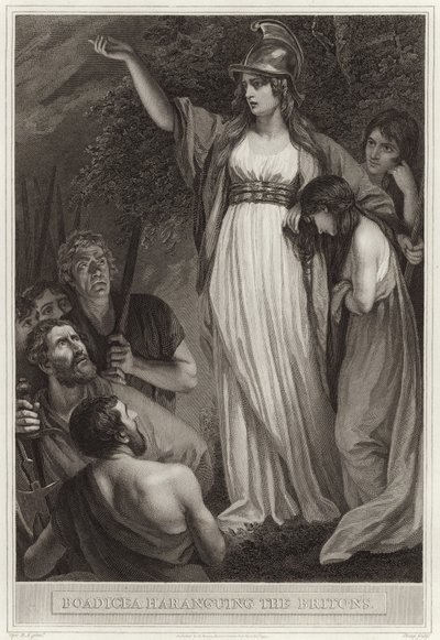 Boadicea przemawiająca do Brytyjczyków autorstwa English School
