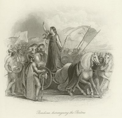 Boadicea przemawiająca do Brytyjczyków autorstwa English School
