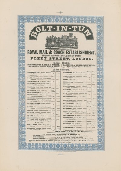 Bolt-in-Tun Royal Mail & Coach Placówka autorstwa English School
