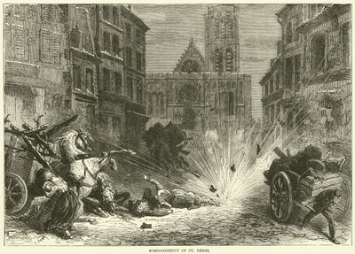Bombardowanie St Denis, grudzień 1870 autorstwa English School