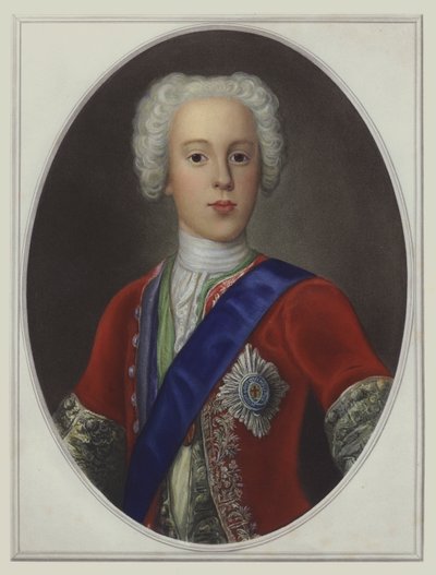 Bonnie Prince Charlie, Charles Edward Stuart, The Young Pretender (kolor lito) autorstwa English School