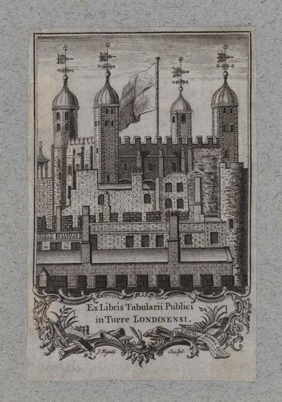 Book Plate, Tower of London autorstwa English School