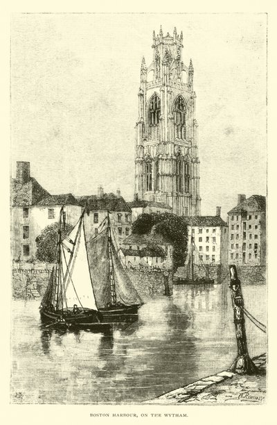 Boston Harbor, na Wytham autorstwa English School