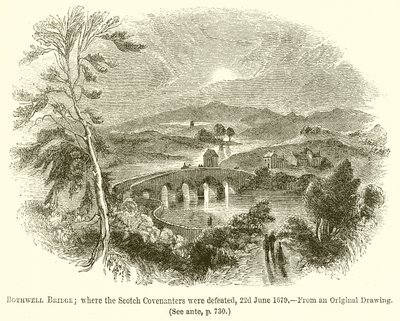 Most Bothwell; gdzie Scotch Covenanters zostali pokonani, 22 czerwca 1679 autorstwa English School