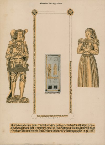 Brasses, Kościół szczekający All Hallows autorstwa English School