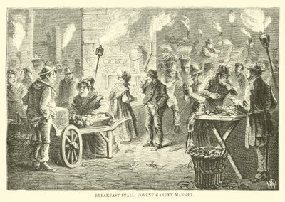 Stoisko śniadaniowe, Covent Garden Market autorstwa English School