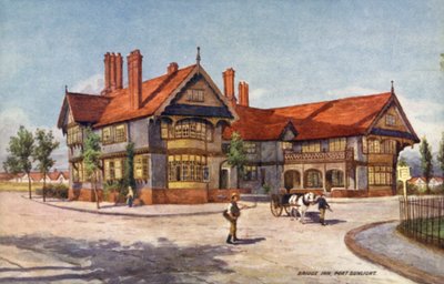 Bridge Inn, Port Sunlight (litografia kolorowa) autorstwa English School