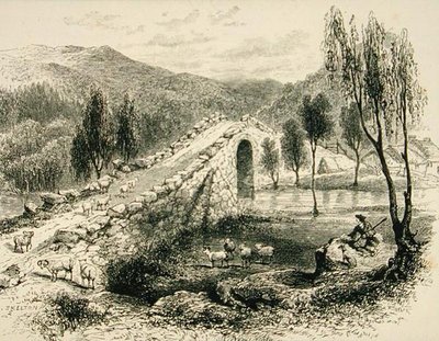 Most nad Sluggan Water, w pobliżu Braemar, ok. 1880, ze „Scottish Pictures” wydanego przez religijne Towarzystwo Traktu autorstwa English School