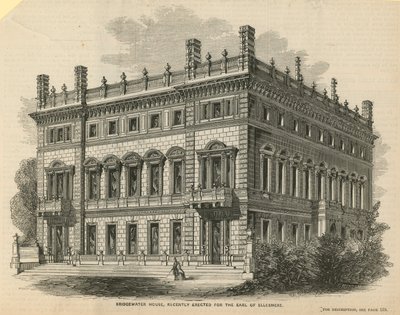 Bridgewater House, niedawno wzniesiony dla hrabiego Ellesmere autorstwa English School