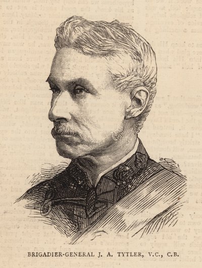 Generał brygady JA Tytler, VC, CB (Grawerowanie) autorstwa English School
