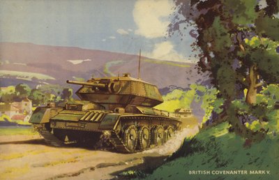Brytyjski czołg Covenanter Mark V, II wojna światowa (kolor lito) autorstwa English School