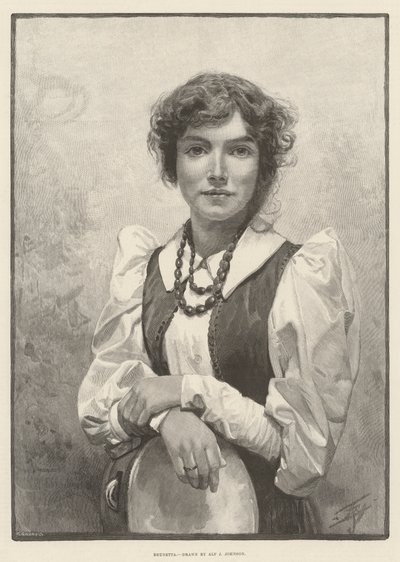 Brunetta (grawerunek) autorstwa English School