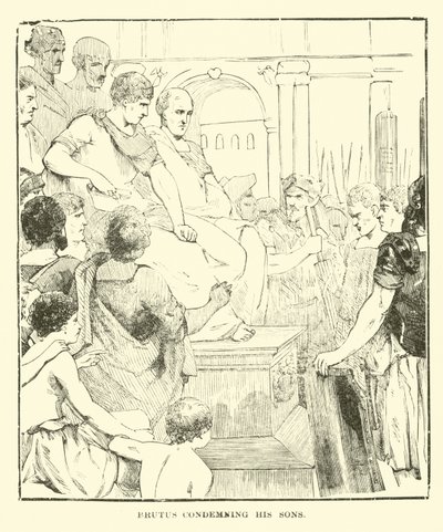 Brutus potępiający swoich synów autorstwa English School