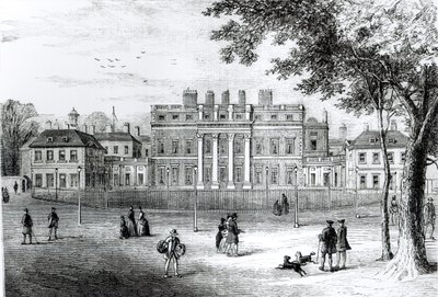 Buckingham House w 1775, z „Starego i Nowego Londynu: Tom 4”, ok. 1878 autorstwa English School