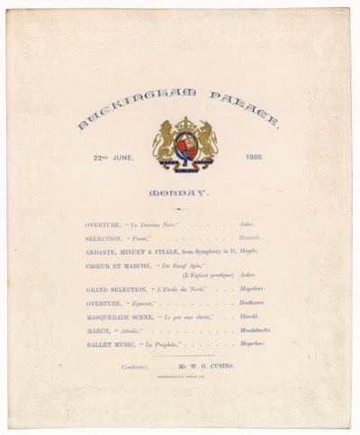 Koncert w Pałacu Buckingham, 22 czerwca 1868 autorstwa English School
