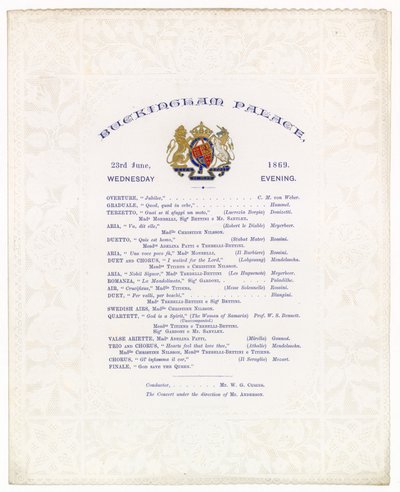 Koncert w Pałacu Buckingham, 23 czerwca 1869 autorstwa English School
