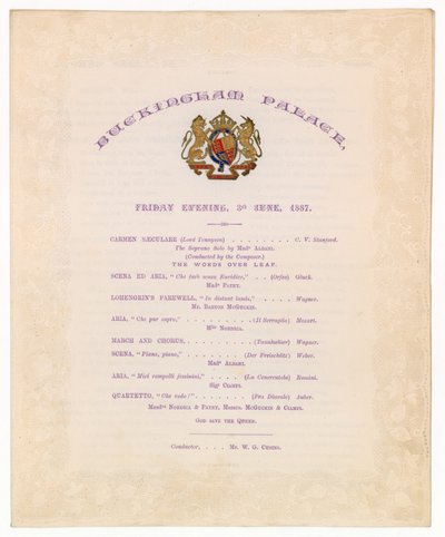 Koncert w Pałacu Buckingham, 3 czerwca 1887 autorstwa English School