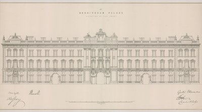 Pałac Buckingham, elewacja frontu wschodniego autorstwa English School