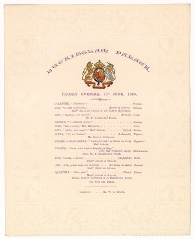 Koncert w Pałacu Buckingham, 13 czerwca 1890 autorstwa English School