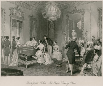 Pałac Buckingham, Żółty Salon autorstwa English School