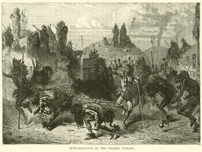 Buffalo-taniec Indian Preriowych autorstwa English School