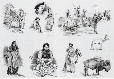 Buffalo Bills Wild West Show, 1887 autorstwa English School