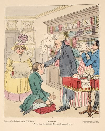 Bumpologia, wyd. 1826 (ręcznie kolorowane grawerowanie) autorstwa English School