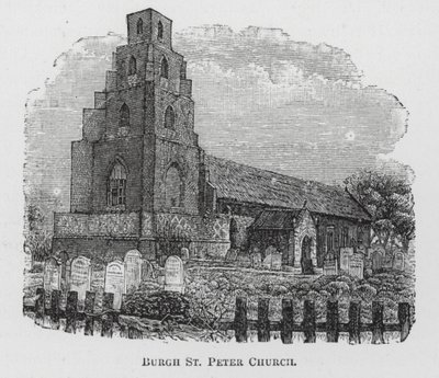 Kościół Burgh St Peter (grawerunek) autorstwa English School