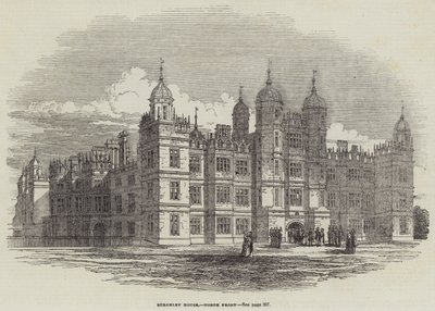 Burghley House, North Front (grawerowanie) autorstwa English School