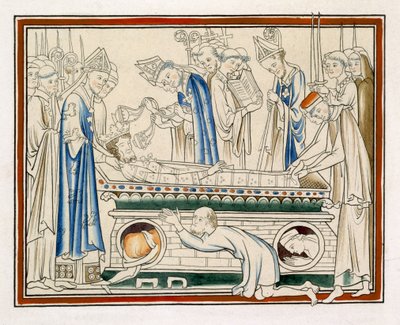 Pogrzeb Edwarda Wyznawcy, ilustracja z faksymile Życia św. Edwarda Wyznawcy autorstwa English School
