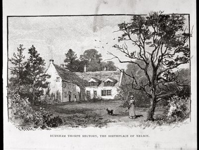 Burnham Thorpe Rectory, miejsce urodzenia Nelsona autorstwa English School