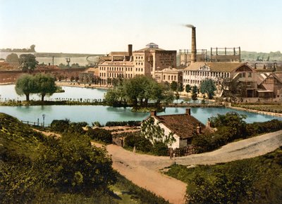 Burroughs, Wellcome & Company Factory, Dartford (zdjęcie ręcznie kolorowane) autorstwa English School