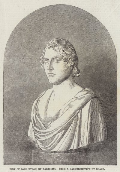 Popiersie Lorda Byrona, autorstwa Bartoliniego (grafika) autorstwa English School