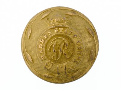 Button, Korpus Sztabowy Madrasu, 1861-1876. autorstwa English School