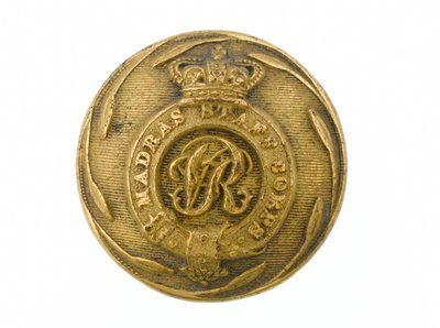 Button, Korpus Sztabowy Madrasu, 1861-1876 autorstwa English School