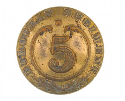 Button, inne stopnie, 5. Bengalski Pułk Europejski, 1858-1860 autorstwa English School