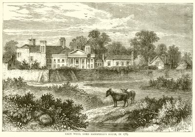 Las Caen, Dom Lorda Mansfielda, w 1785 r. autorstwa English School