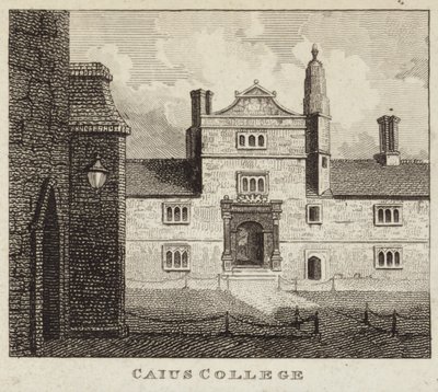 Caius College, część Uniwersytetu Cambridge autorstwa English School